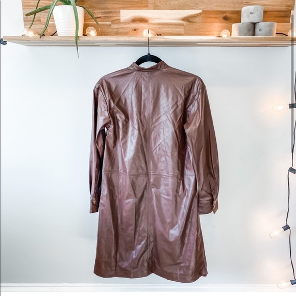 Rachel Comey X Target Long Sleeve Faux Leather Button-Down Dress - Picture 6 of 7